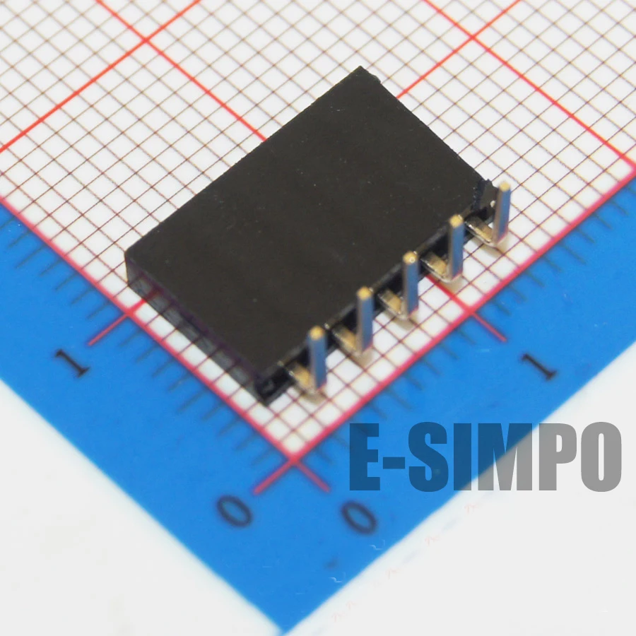 50 шт. 2 54 мм правый угол наружный коллектор 90D однорядные 0 1 &quotRA PCB женский штыревой