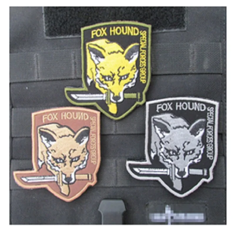 FOX HOUND патч Вышивка Чехол для телефона на руку петля и крюк Военная нарукавная