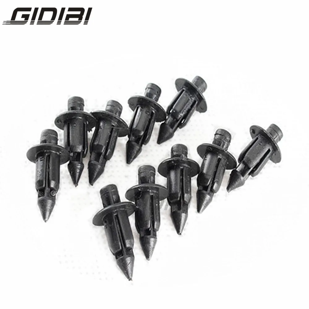 

20 pcs Motorcycle Black Plastic Car Rivet Style Body and Trim Panel Fastener Clips - Saab For Suzuki Hole 4mm 5mm 6mm