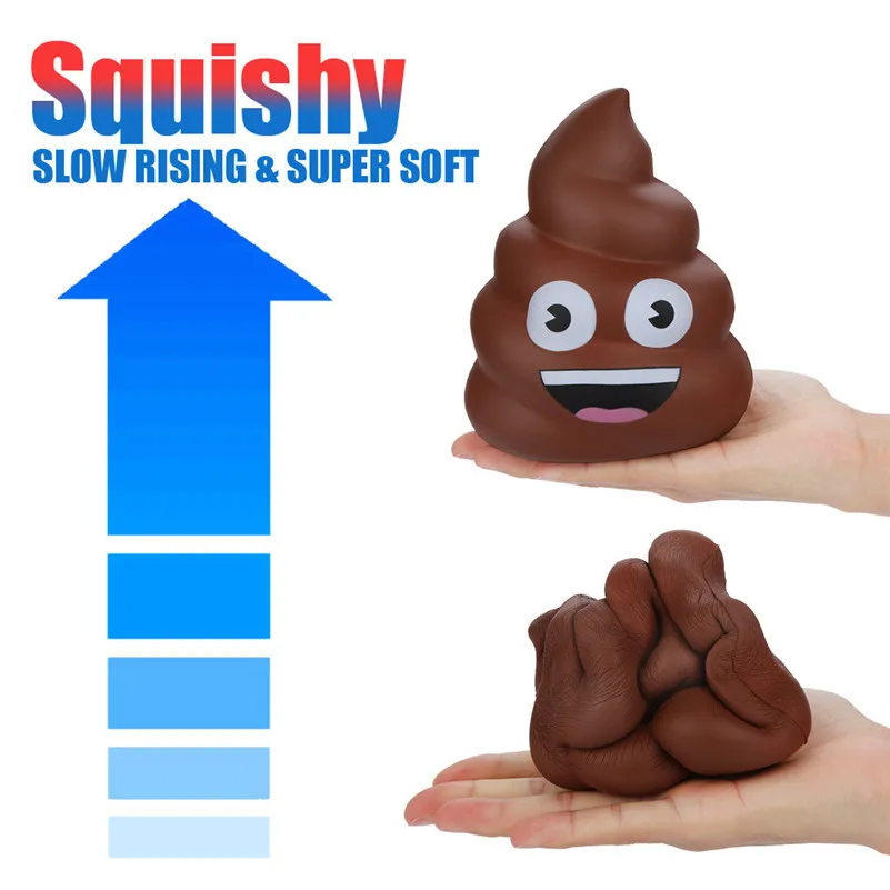 Восхитительные мягкие игрушки Kawaii Jumbo Poo супер медленно восстанавливающий крем
