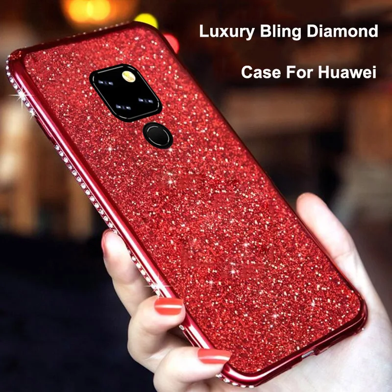 Роскошный Блестящий Алмазный чехол для Huawei Mate 20X10 P20 lite P30 Nova 3 3i V20 Honor 10 8X MAX 8C 7A 7C Pro Y9