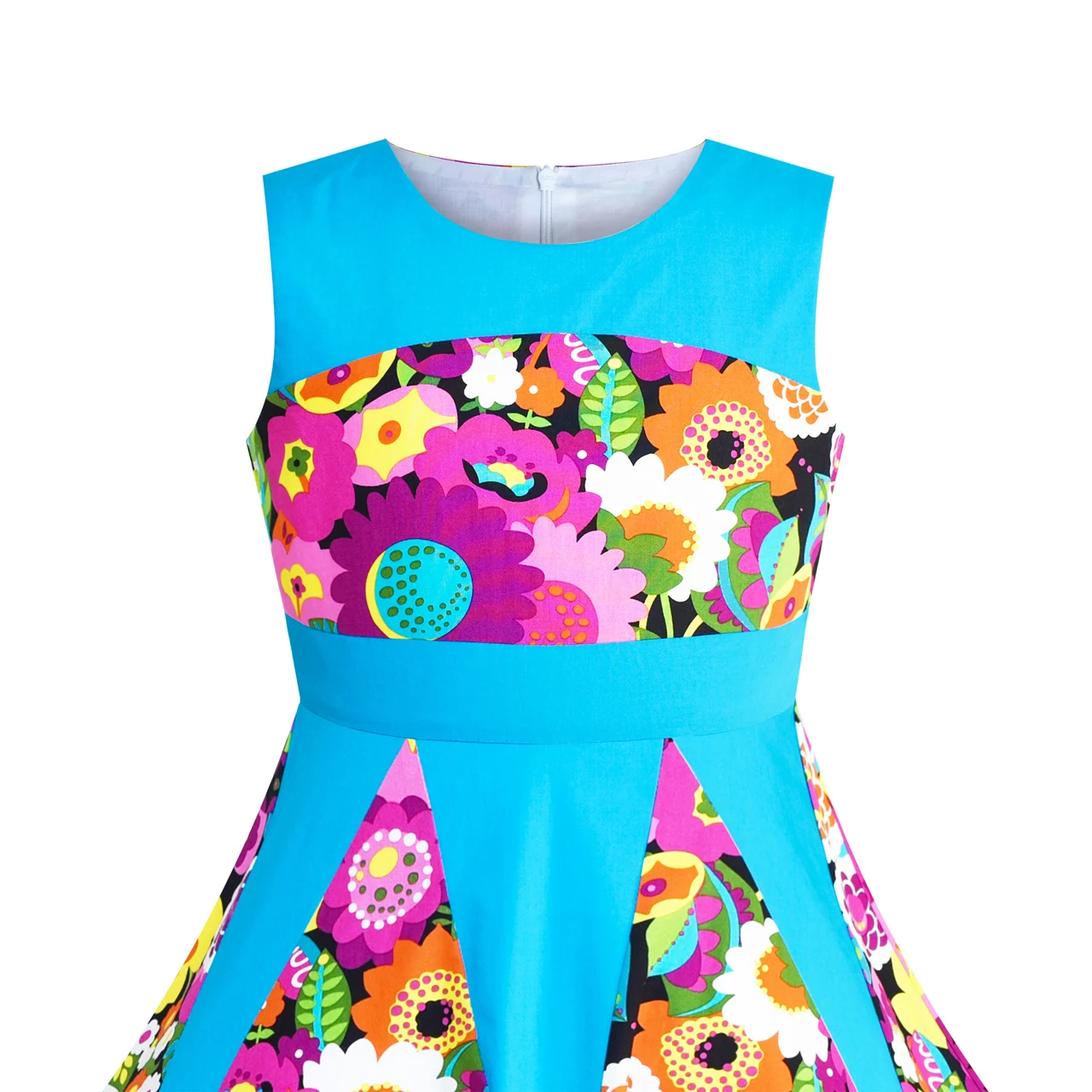Sunny Fashion платья для девочек Цветок Девушка Платье Цветочный Красочный Sundress Хлопок