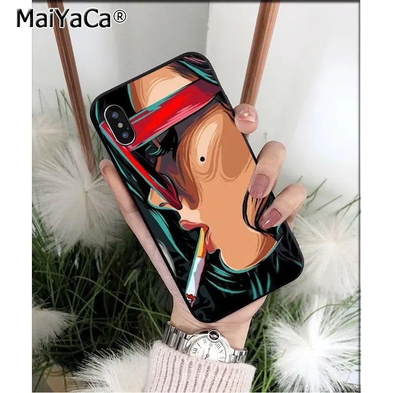 Силиконовый ТПУ мягкий черный телефонный чехол MaiYaCa для Apple iPhone 8 7 6 6S Plus X XS MAX 5 5S SE XR