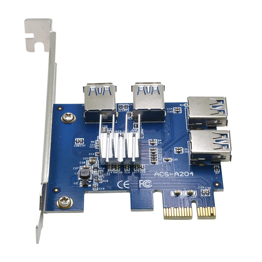 TISHRIC Add in Card PCIE 1-4 слота USB 3 0 мультипликатор Pci Express расширитель переходника 1x-16x
