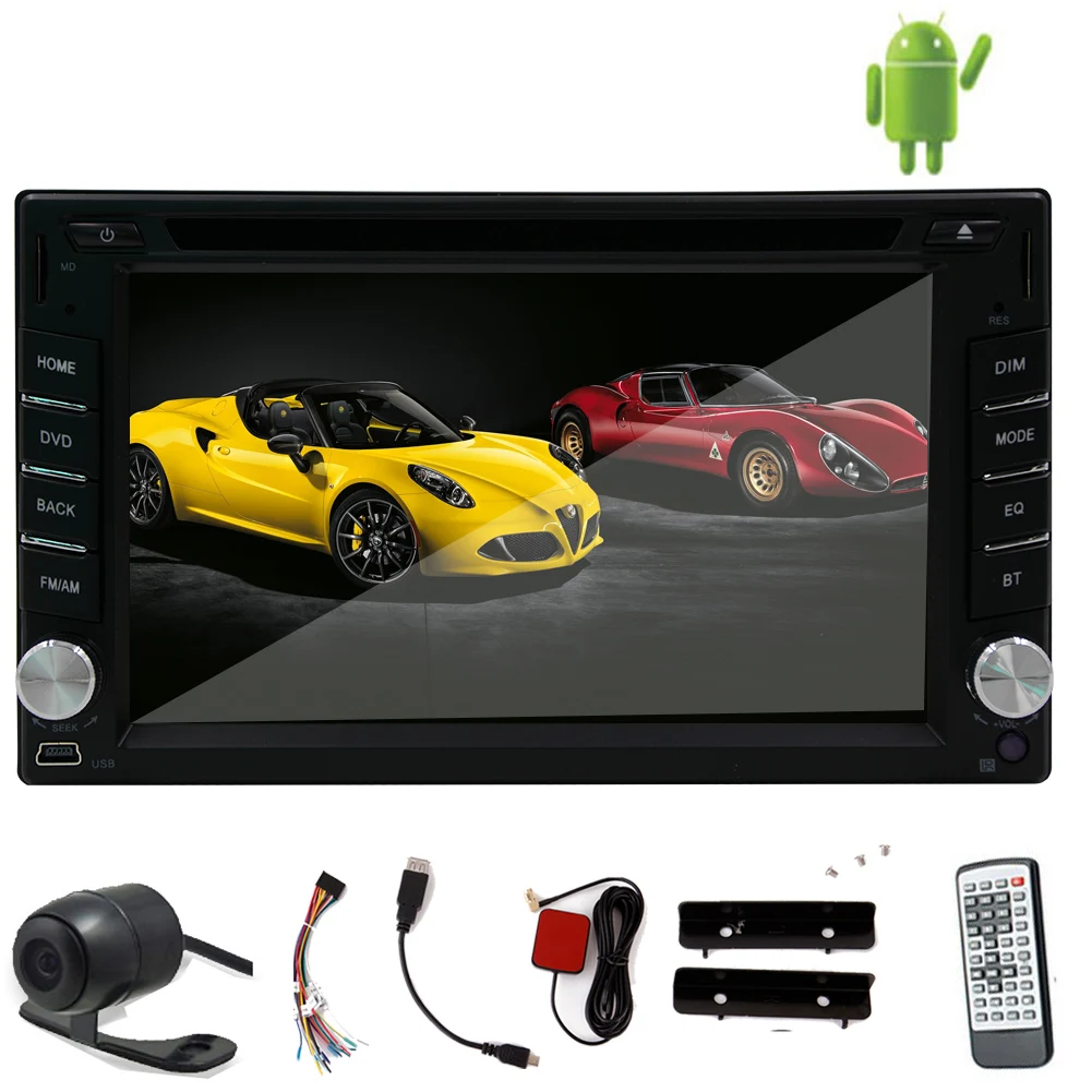 Камера в тире USB APP 6 2 &quotвай фай Авторадио Bluetooth Android 5 1 автомобильный DVD видео