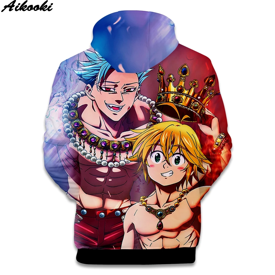 Aikooki Новое поступление Nanatsu No Taizai 3D толстовки мужские/женские модные повседневные
