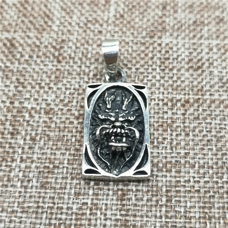 

925 Sterling Silver Dragon Pendant 3D for Necklace 6.2 grams