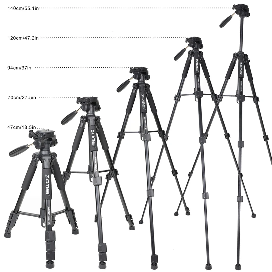 Портативный мини-штатив Zomei Q111 из алюминиевого сплава для DSLR камеры, Профессиональный светильник, компактная подставка для путешествий
