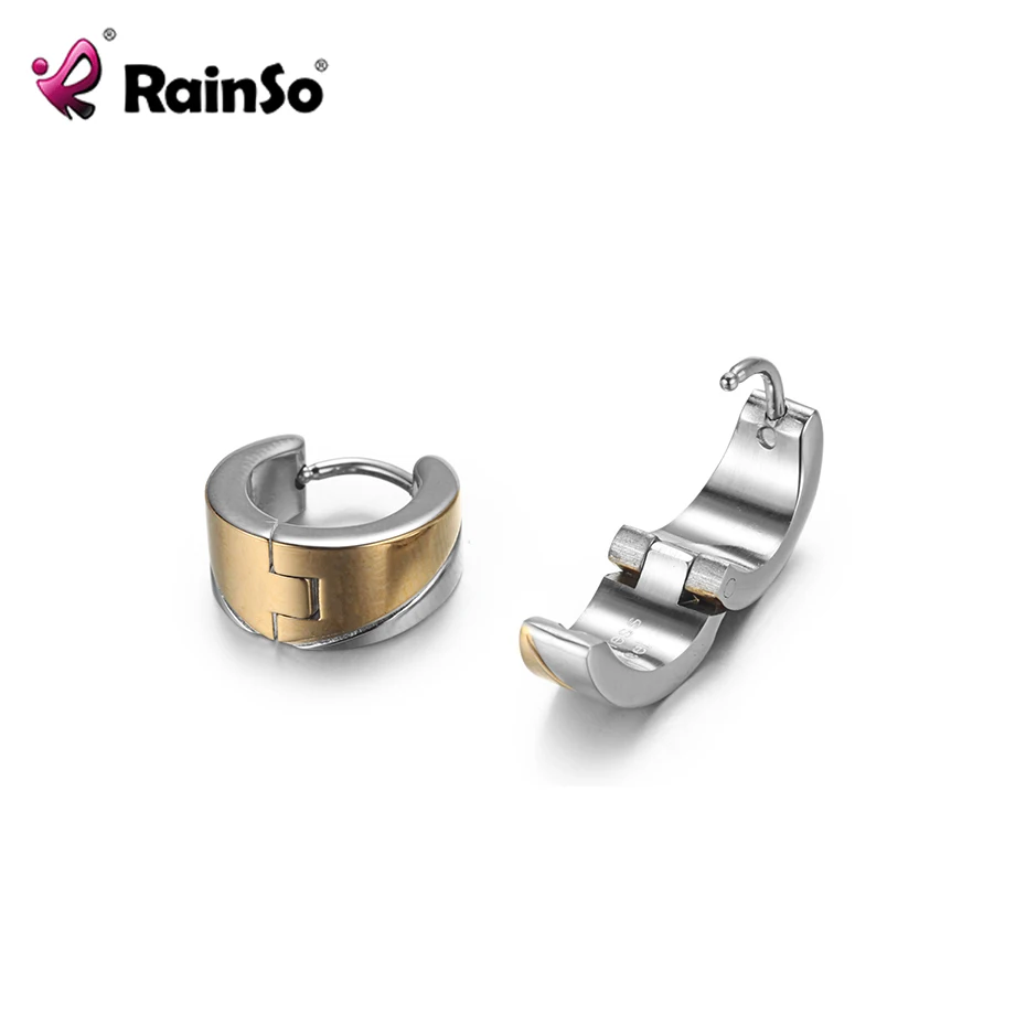 Женские серьги-пусеты Rainso из нержавеющей стали 316L золотого цвета 2019 | Украшения и