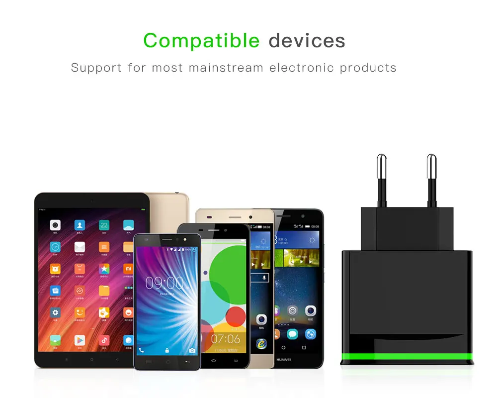Bakeey, 4USB порт, зарядное устройство для телефона, адаптер с европейской вилкой, настенная зарядка QC3.0, быстрая зарядка, 4А, USB зарядное устройство для samsung, для iPhone, Xiaomi, huawei