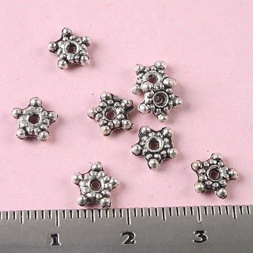 

300pcs Tibetan silver studded star charms finding h1788