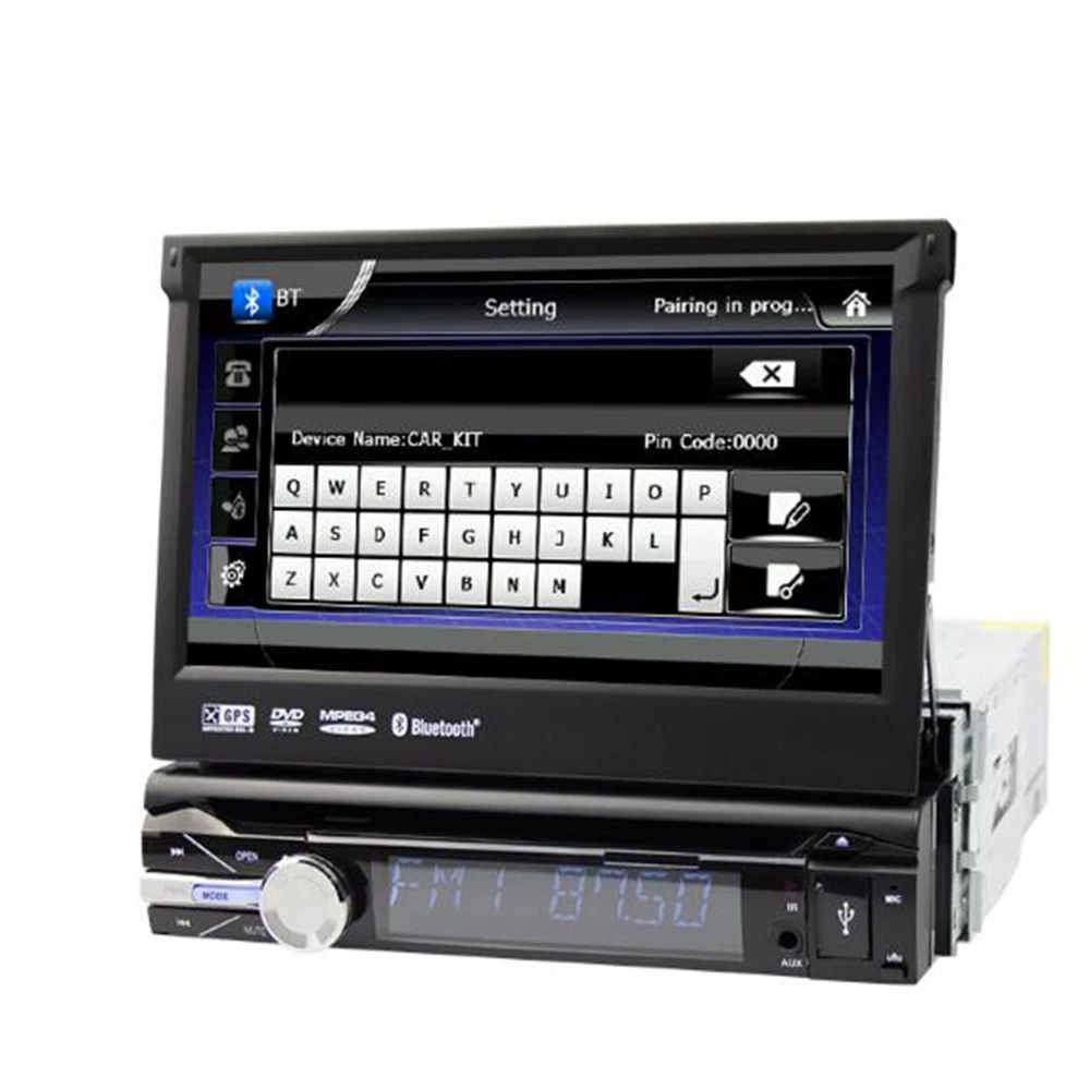 Один din эквалайзер MP3 Авторадио RDS USB BT навигатор музыкальная система стерео iPod gps