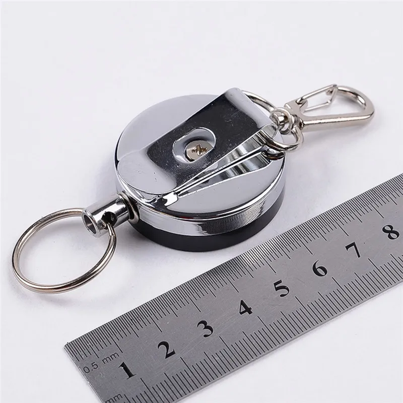 

2Pcs Retractable Alarm Bag Hook Hanger Holder Anti Lost Yoyo Ski Pass ID Card