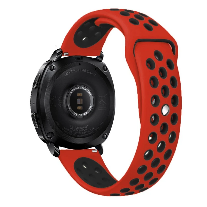 Силиконовый ремешок для часов samsung Galaxy Watch gear S3 S2 классический спортивный Xiaomi Amazfit bit Quick Release 20 мм 22 мм ремешок для часов