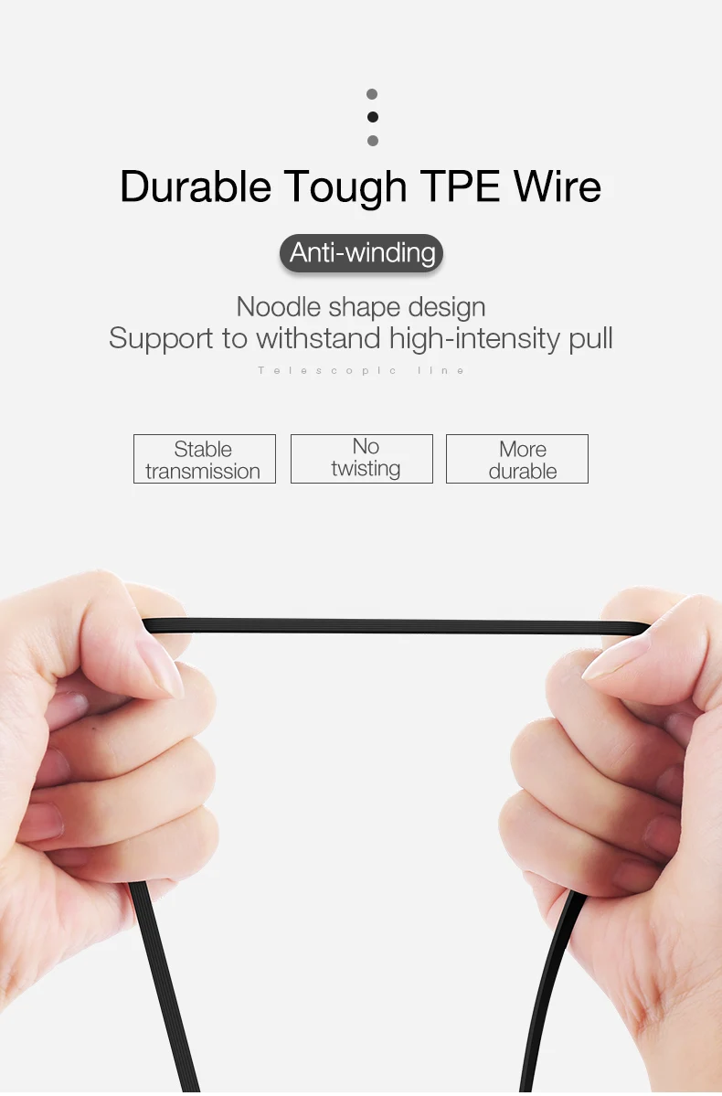 CAFELE type c usb кабель для samsung huawei xiaomi яркие цвета быстрая зарядка плоский выдвижной Usb кабель зарядное устройство кабель синхронизации данных