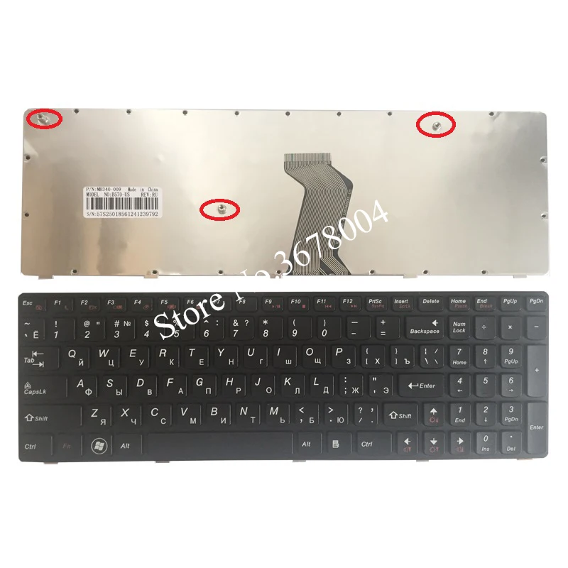Новая русская клавиатура для IBM LENOVO Ideapad B570 Z570 Z575 V570A V570G B575 B580 B590 B590A RU Клавиатура ноутбука