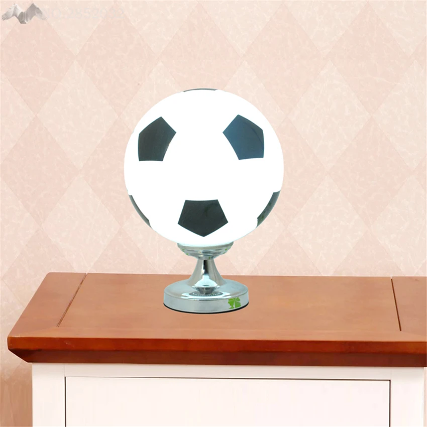 America Modern Glass Ball Table Lamps Soccer Desk Lights for Children Room Bedside Bedroom Decor Writing Reading Fixture | Освещение