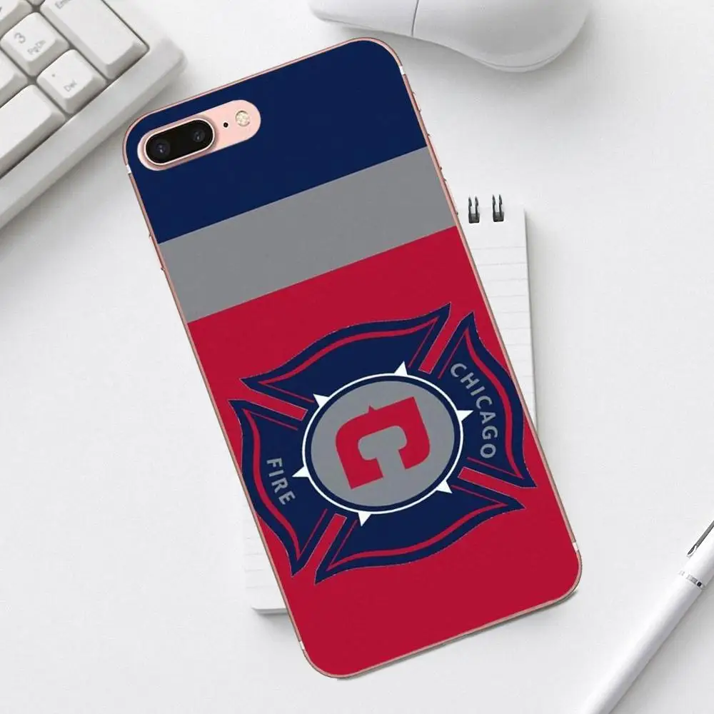Мягкий силиконовый чехол для телефона Chicago Fire iPhone 4 4S 5 5C SE 6 6S 7 8 Plus X XS Max XR Galaxy A3 A5 J1 J3