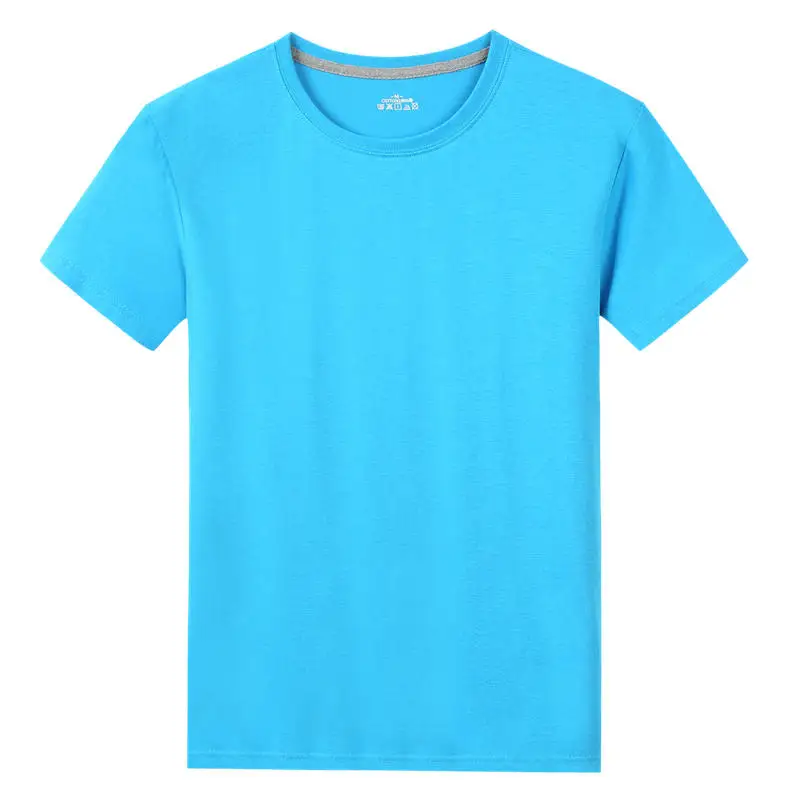 Stone Blue Футболки для мужчин и женщин, хлопок, летние короткие однотонные футболки для мужчин и женщин, простые футболки с круглым вырезом размера плюс 5XL, футболки - Цвет: Stone Blue