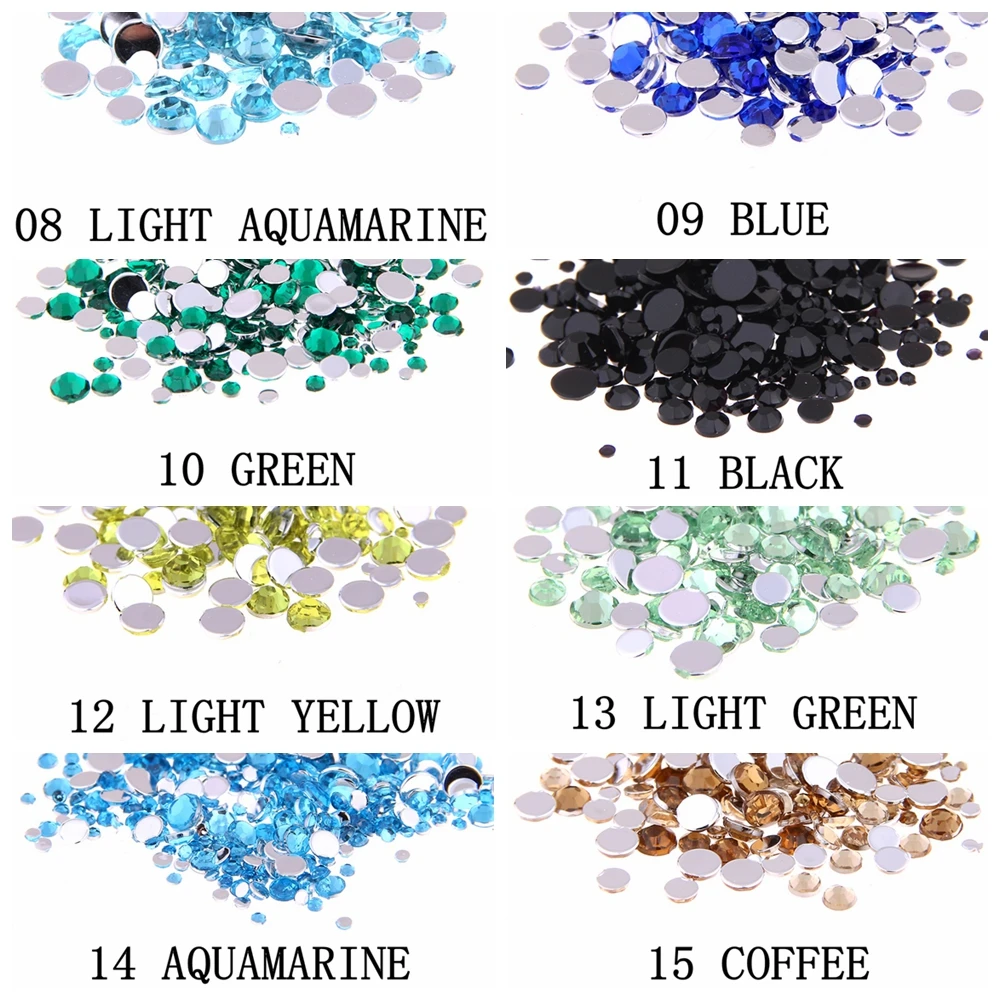 2000 шт 4 мм Стразы драгоценные камни для украшения ногтей не горячая фиксация Flatback