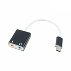 Аудиоразъем USB C-3,5 мм для наушников, микрофон, Звуковой адаптер для ПК, внешняя звуковая карта 7,1 Type-C USB для Macbook Pro Air.