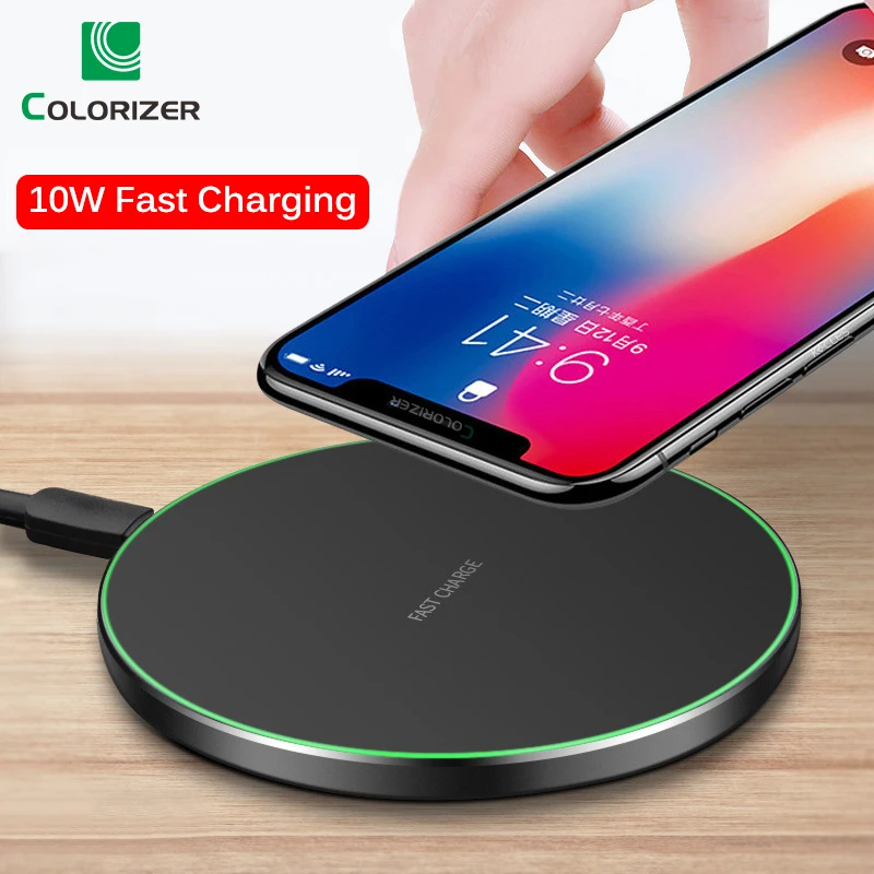 Беспроводное зарядное устройство Qi для iPhone 8 X XR XS Max QC3.0 10 Вт быстрая Беспроводная