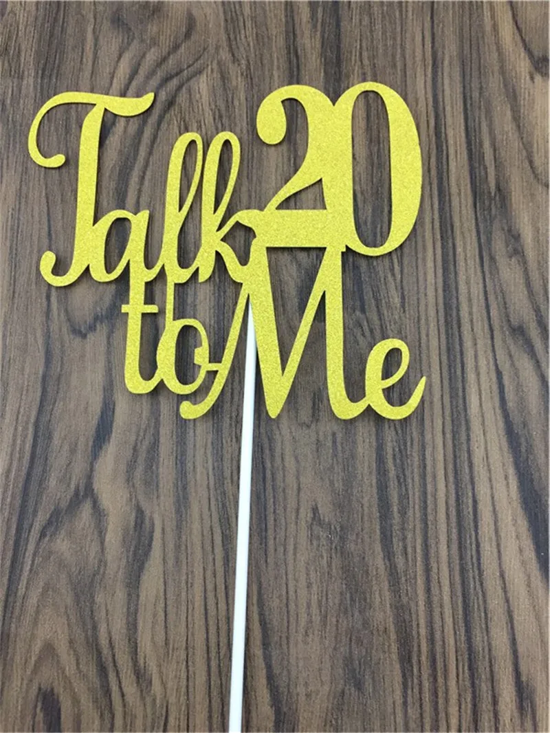 12 5*15 см золотой блеск Talk 20/30/40/50/60 мне торты для торта на день рождения украшения