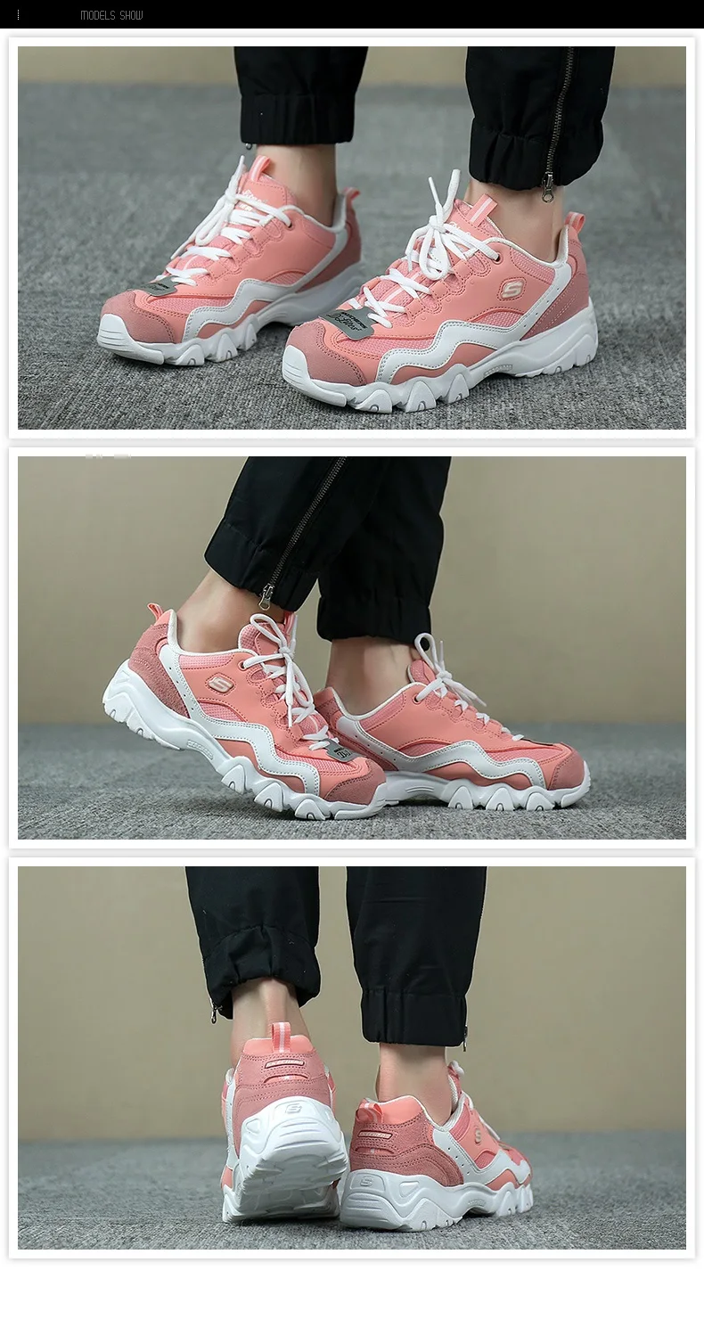 Skechers D'lites/Повседневная обувь для женщин; Осенняя обувь на платформе; кроссовки; женская модная брендовая обувь на массивном каблуке в стиле ретро; 88888000-PNK