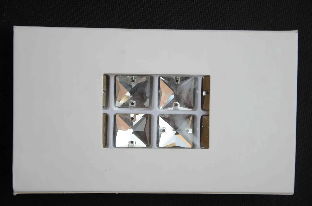 Оптовая продажа квадратный камень для шитья прозрачный цвет 10 12 14 16 22 мм пошива