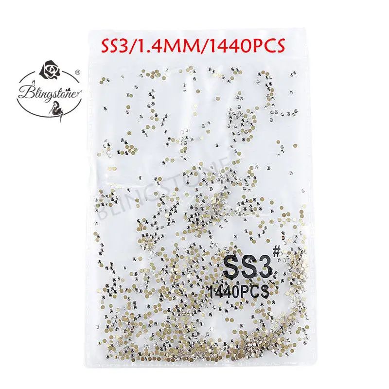 SS3-SS8 1440 шт Супер Блестящий Flatback многоцветный не горячей фиксации стразы для дизайна ногтей украшения обуви и украшение в виде танцующих фигурок