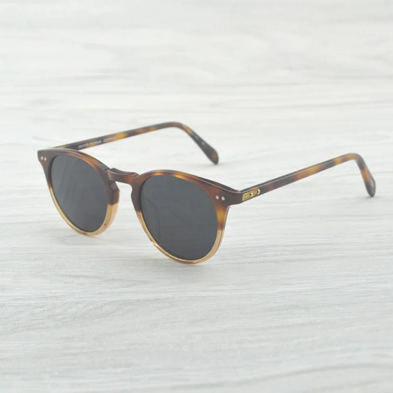TortoiseBrownVS Gray Ретро Винтажные Солнцезащитные очки OV5256 Дизайнерские мужские и женские поляризованные солнцезащитные очки Sir О 'Мэлли мужские солнцезащитные очки для вождения - Цвет линз: TortoiseBrownVS Gray