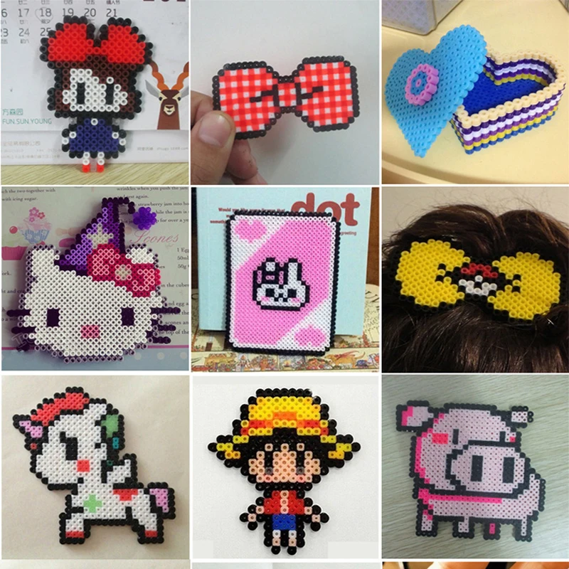 Perler бусины 5 мм коробка для хранения много цветов Коробка Набор Обучающие Дети diy