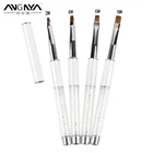 Искусство, плоская кисть для рисования, ручка 2 #4 #6 #8 # kolinsky Hair стразы, Акриловые искусственные наконечники, инструменты для 3D рисования