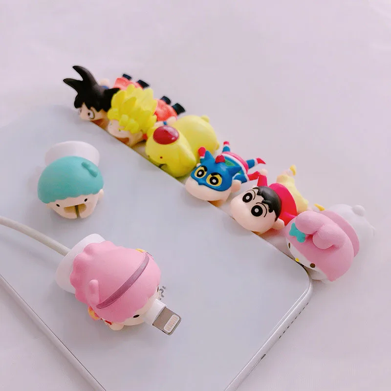 Милый кабель аксессуар кабель животное укусы мультфильм USB зарядное устройство кабель для передачи данных Шнур протектор для iphone 8 7 6 USB кабель защиты