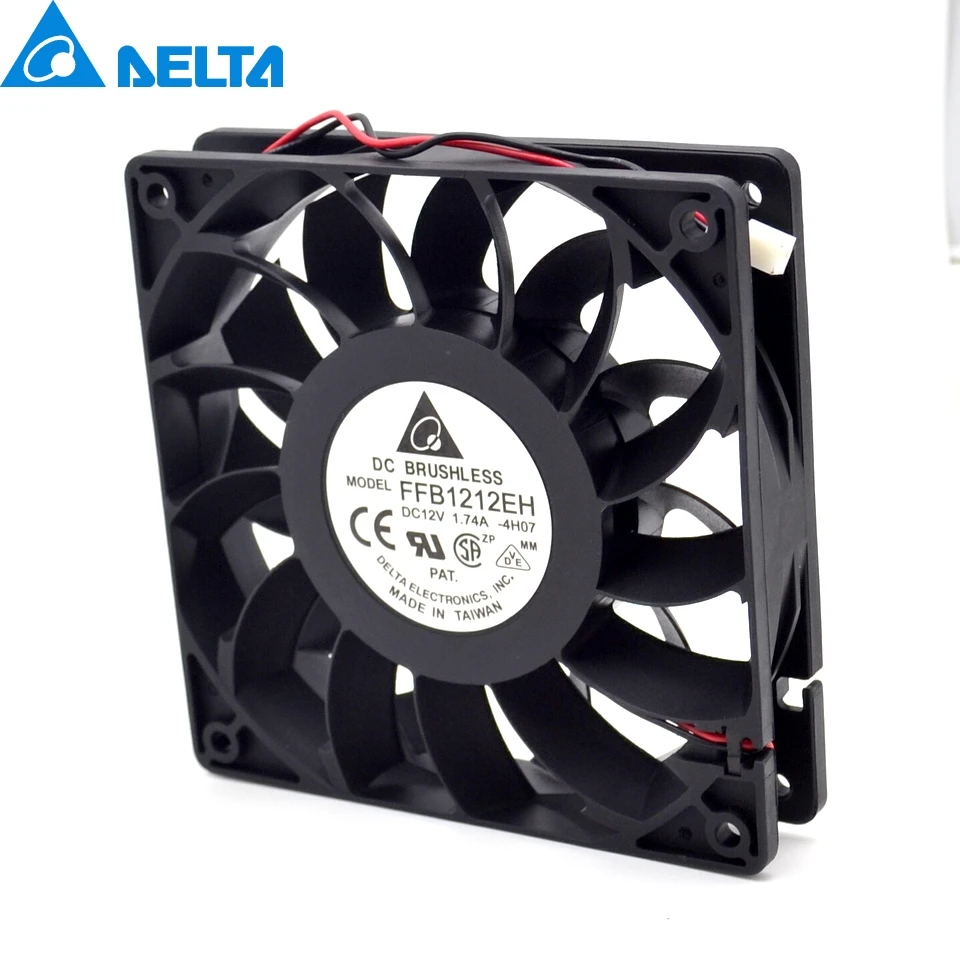 Delta Новый FFB1212EH 12V 1.74A 120 мм 12025 двойной шариковый подшипник охлаждающий вентилятор