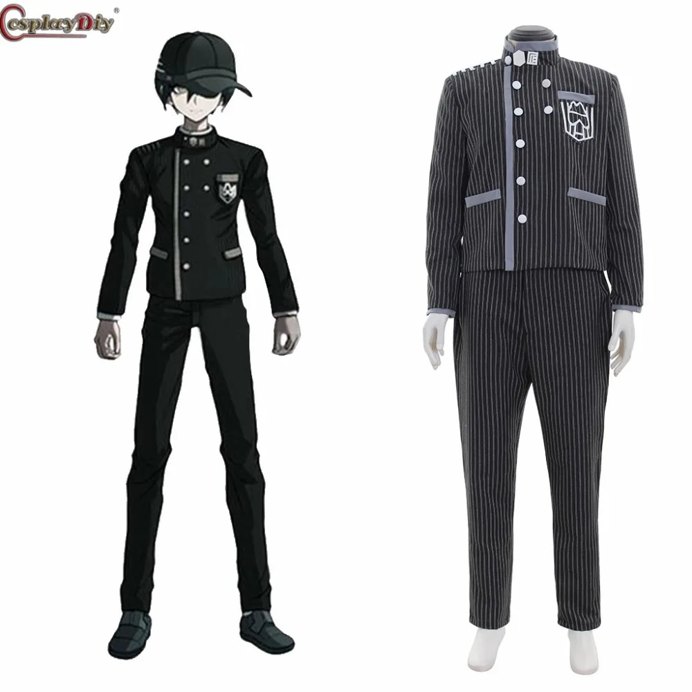 

Костюм для косплея Danganronpa V3 «Убийство гармонии», шуичи, саихара, детектив, повседневный костюм с черными полосками, верхняя одежда, штаны, шл...