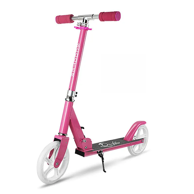 pink 20 см большой колесный подростковый скутер, заводской выход складной самокат предполагаемая максимальная нагрузка 100 кг, регулируемая высота Детские самокаты - Цвет: pink