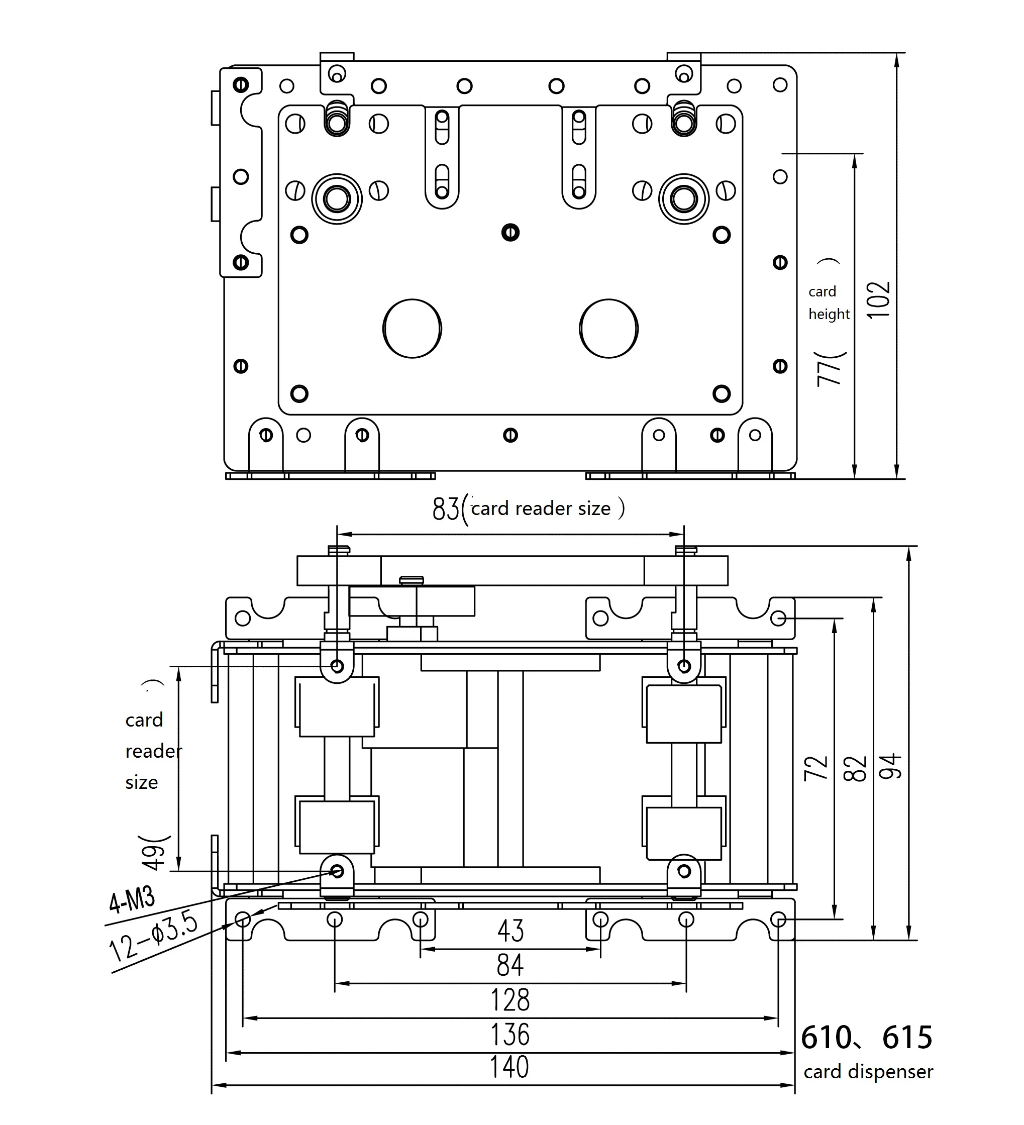 Прямая Фабрика для высокой парковки диспенсер карточек система контроллер