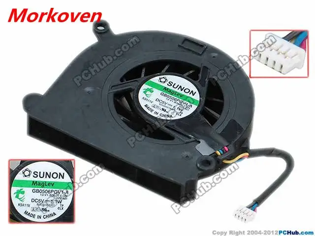 Охлаждающий вентилятор для ноутбука Fujitsu M9410 M9415 GB0506PGV1 A 13. V1.B3620. F. GN 5V 1 W 4PIN|Кулеры и