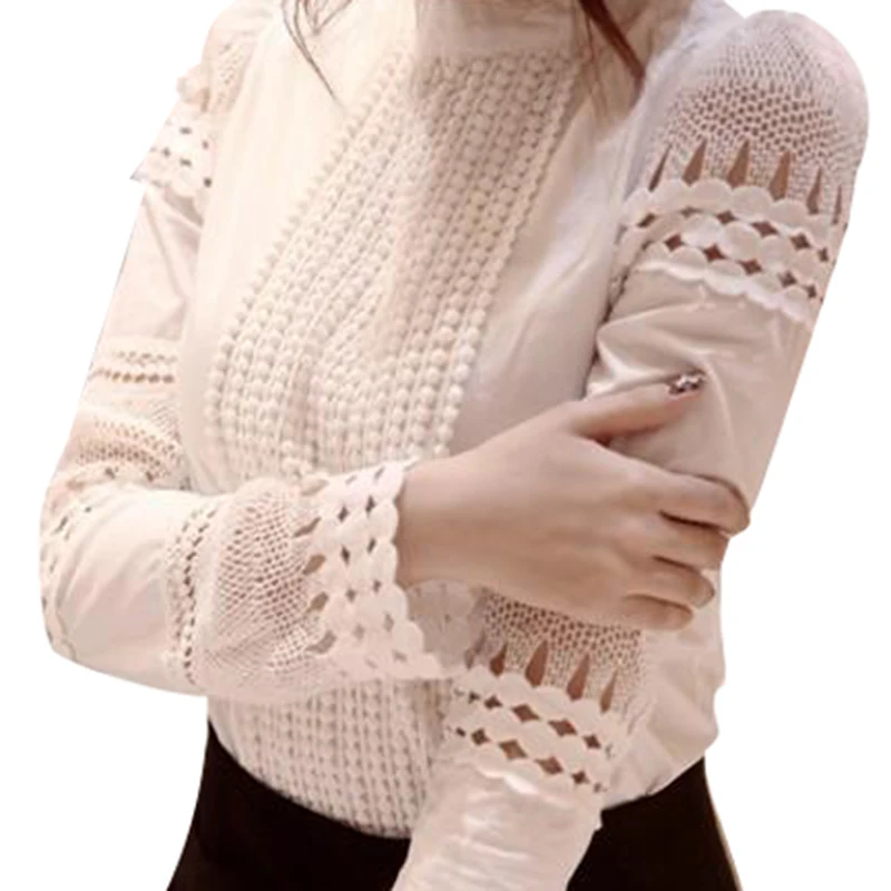 Женская шифоновая блузка элегантная рубашка 2021 с длинным рукавом Офисная