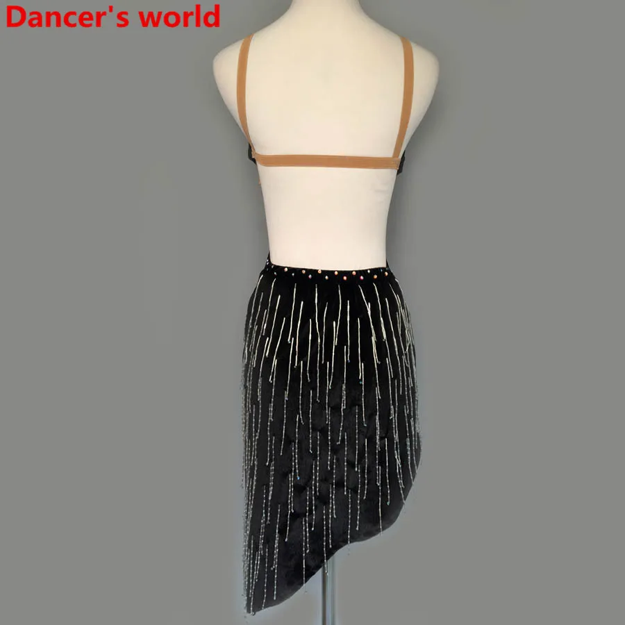 2017 платье для латинских танцев женское с открытой спиной сальса Самба танго