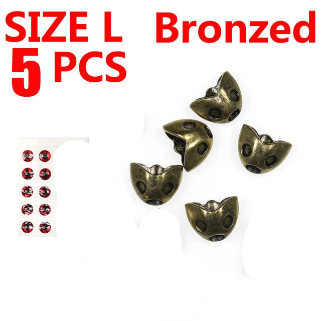5pcs Bronzed L Wifreo 5 шт., для завязывания мух, Рыбья голова, маска, стример, для завязывания, размер S, L, Sculpin, шлем, стример - Цвет: 5pcs Bronzed L