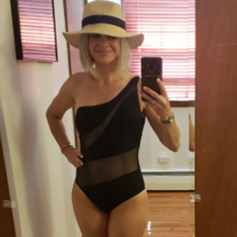 Сексуальный купальник женский монокини с пуш ап цельный костюм сетчатый боди