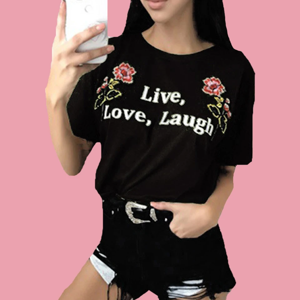 Футболка с цветочным принтом Harajuku 2xl розовая футболка Vetement Femme 2019 Новая женская