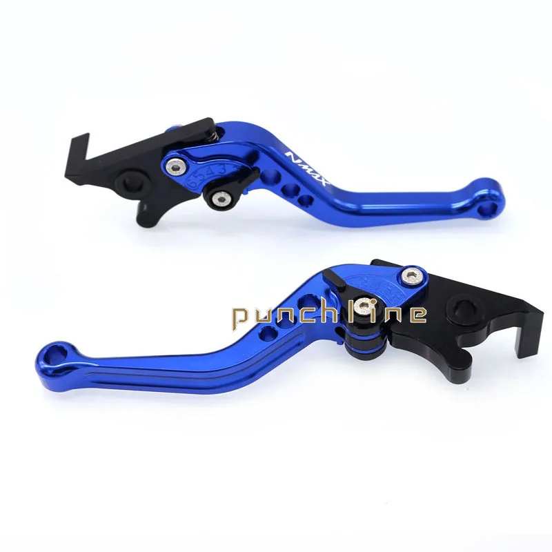 Логотип NMAX для YAMAHA NMAX 155 125 NMAX155 NMAX125 N-MAX 155 125- мотоциклетные алюминиевые Короткие тормозные рычаги 8 цветов - Цвет: Синий