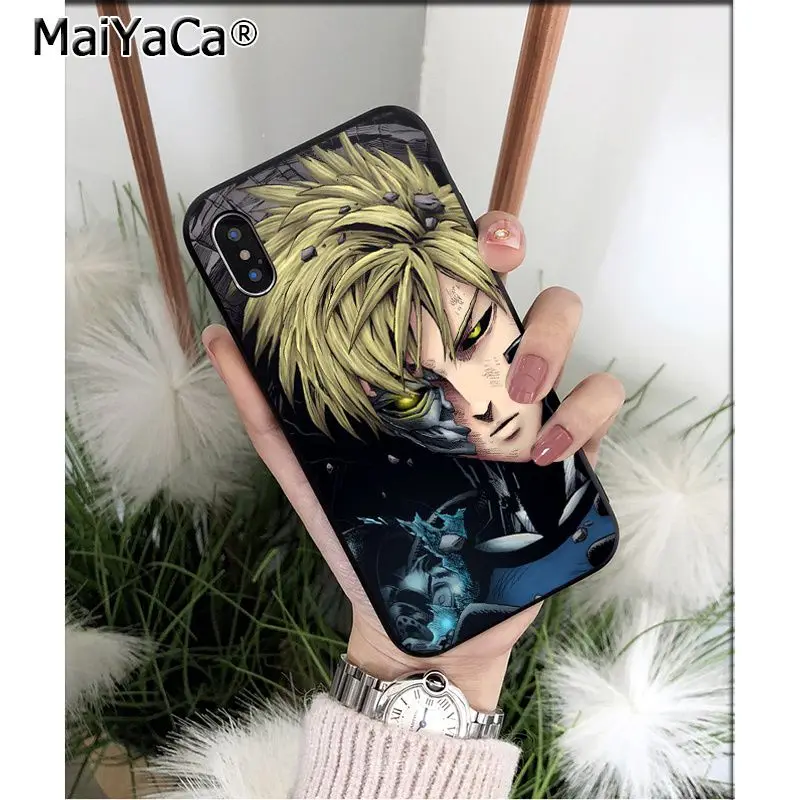 MaiYaCa ONE PUNCH MAN Saitama аниме Силиконовый ТПУ мягкий черный чехол для телефона для iPhone 6S 6plus 7plus 8 8Plus X Xs MAX 5 5S XR