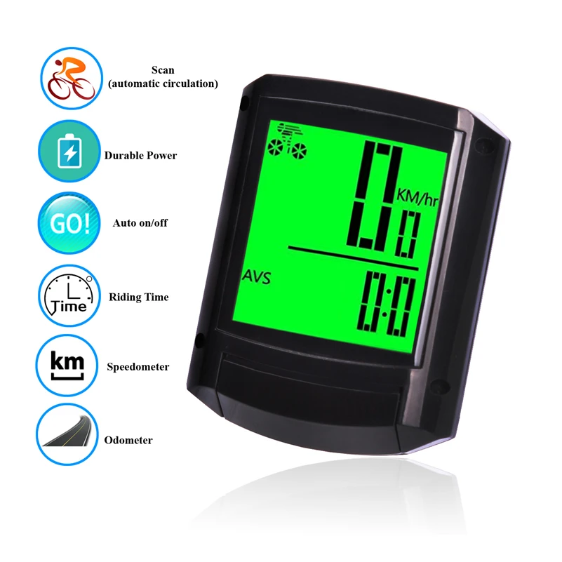 Водонепроницаемый беспроводной Велосипедный компьютер велосипедный спидометр