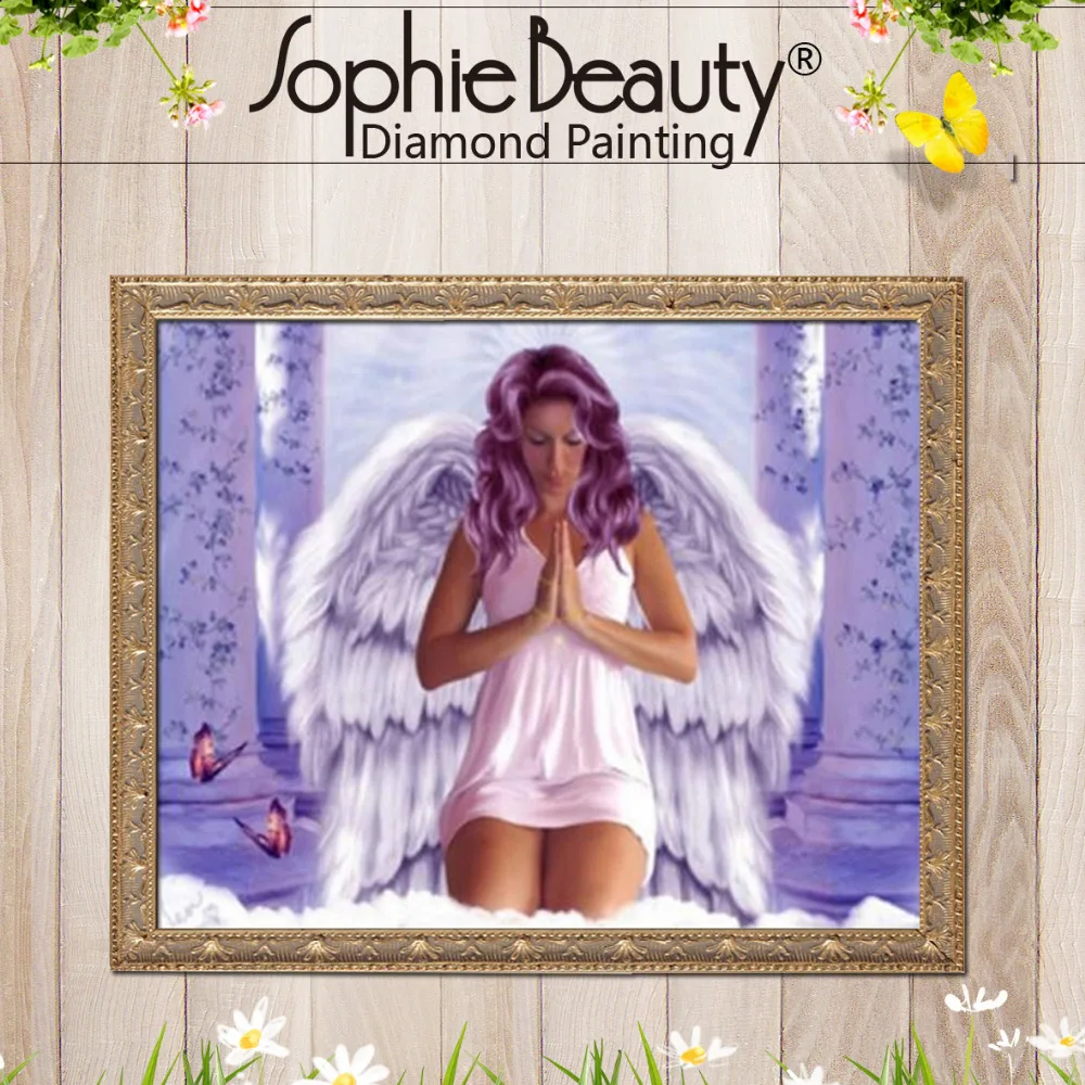 

Sophie Beauty Алмазная картина, вышитая крестом ручная работа, мозаика, вышивка бисером, синяя красота, ангел, молитва, инкрустация, ручная работа, ...