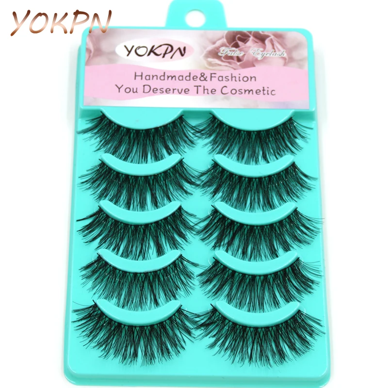 Новые Толстые Накладные ресницы YOKPN высококачественные натуральные накладные
