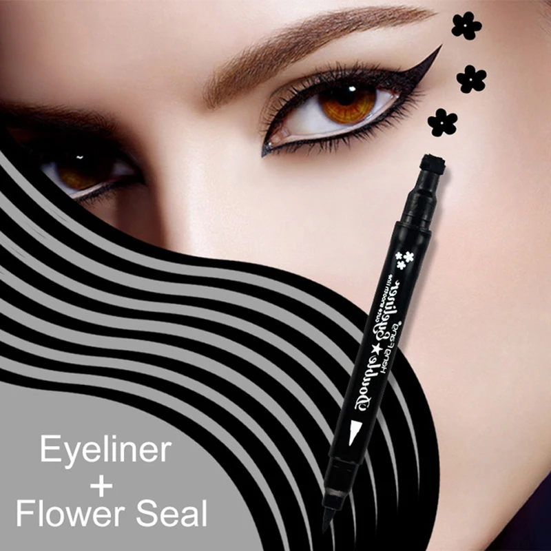 4 Double Eyeliner Black Star Moon Shape 2.5g Eye Makeup Lasting Waterproof Tools Brand HANG FANG |